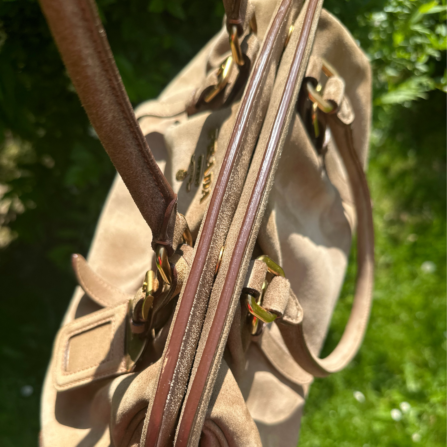 Prada Handtasche Rauleder