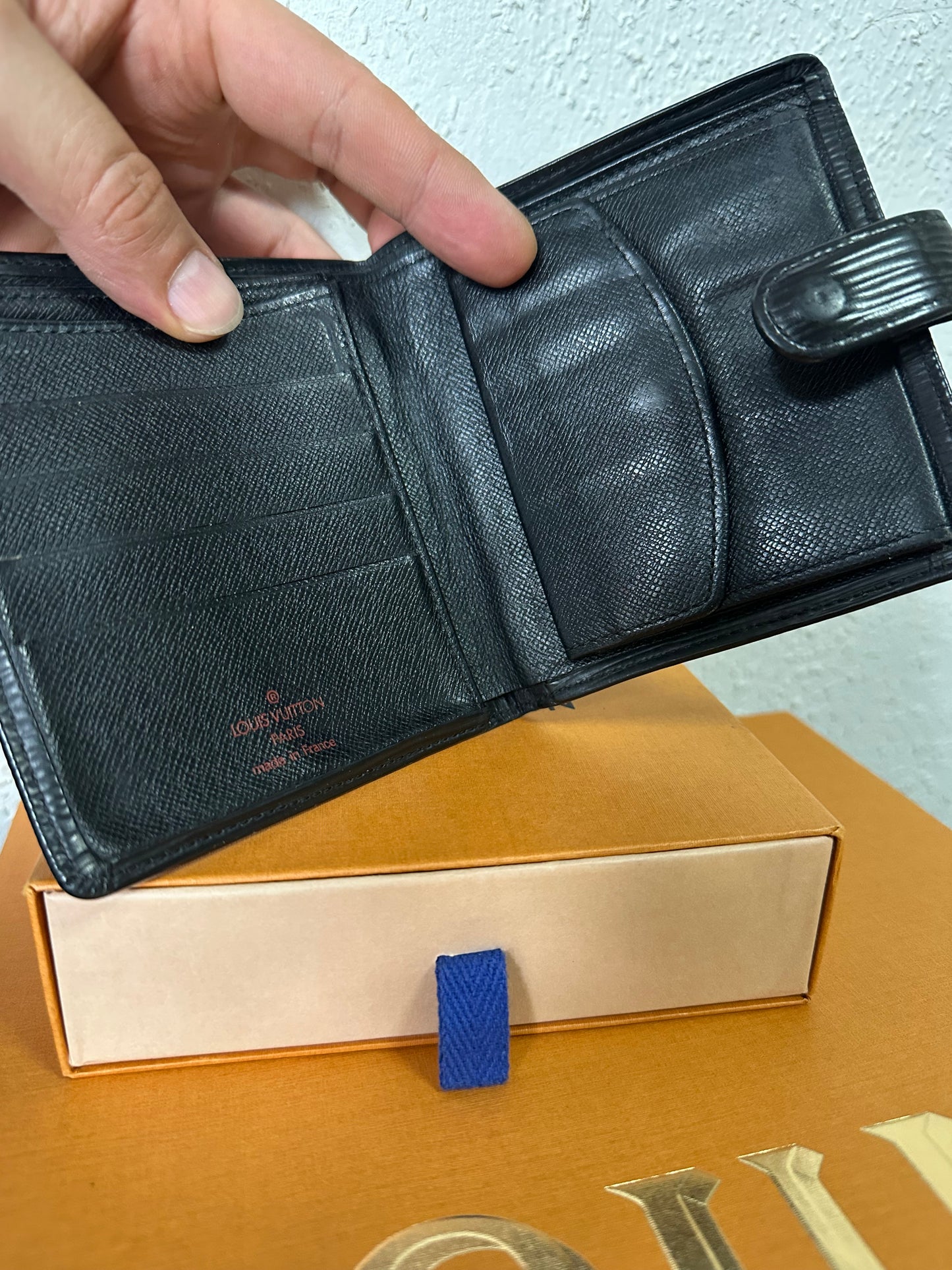 Louis Vuitton Epi Geldbörse schwarz