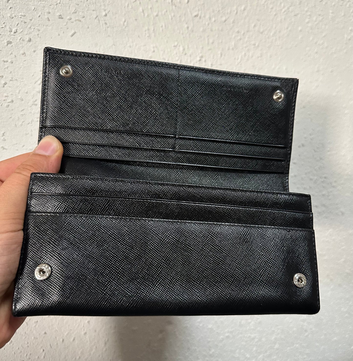 Prada lange Geldbörse schwarz