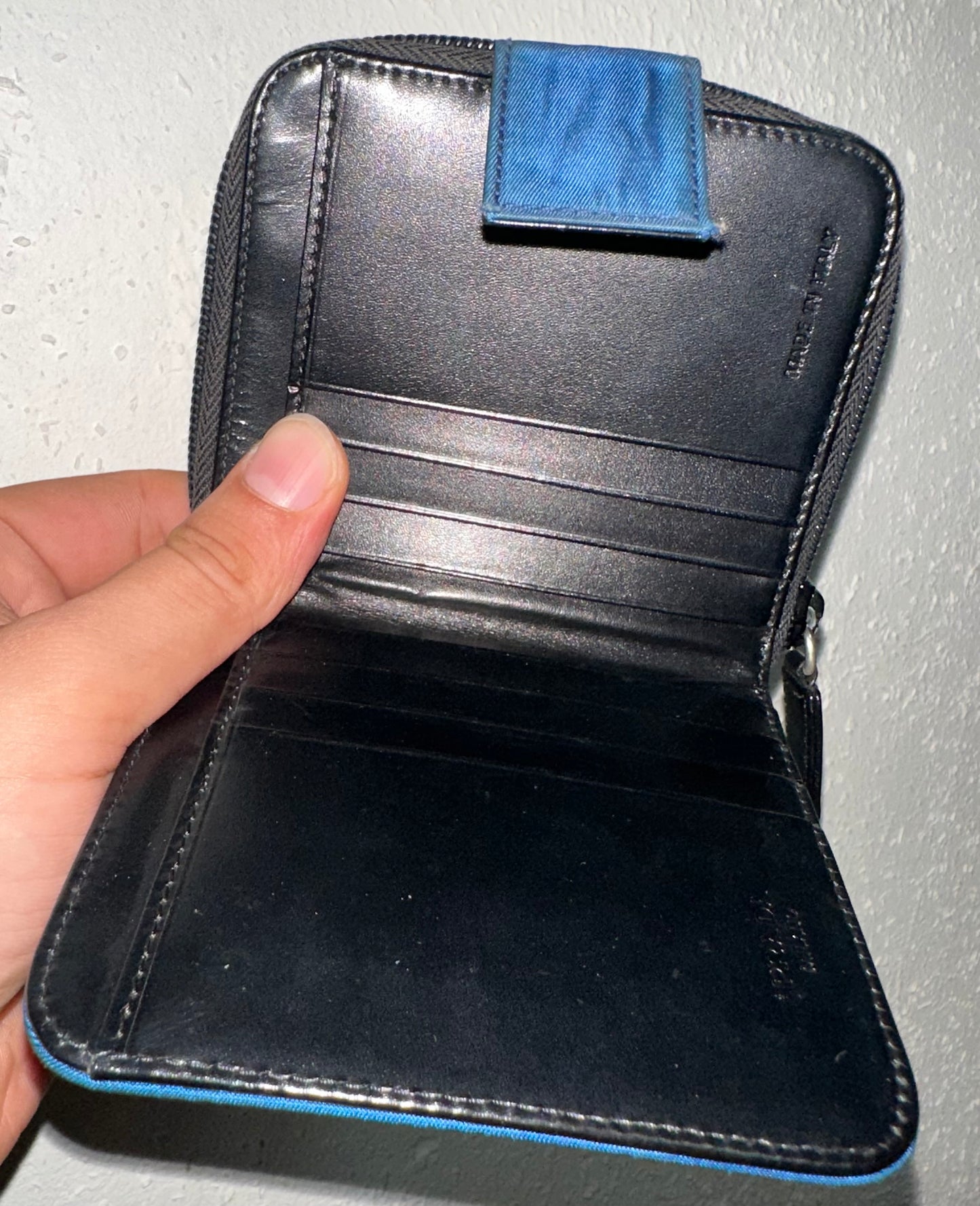 Prada kleine Geldbörse blau