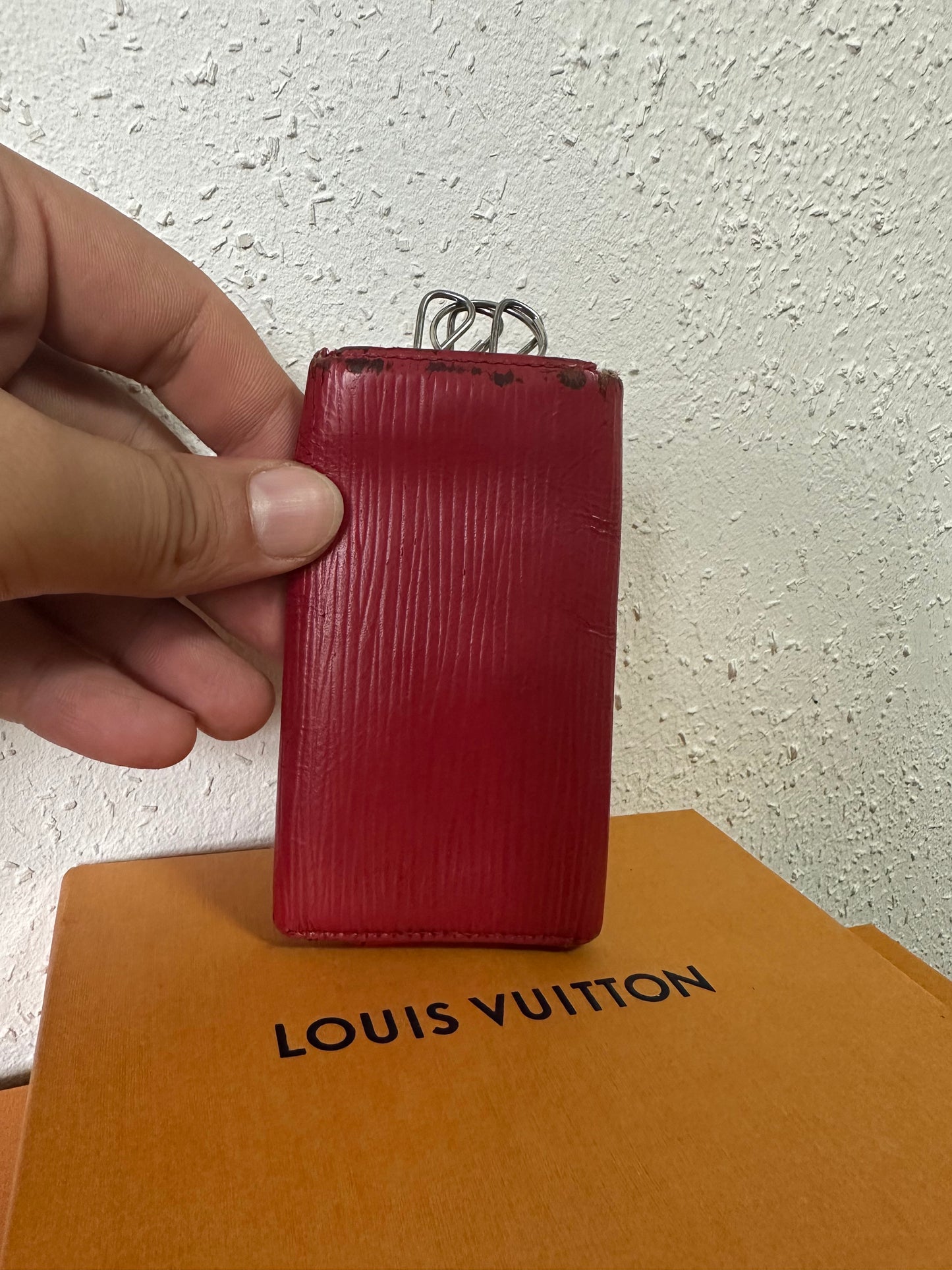 Louis Vuitton Epi Schlüsseletui rot