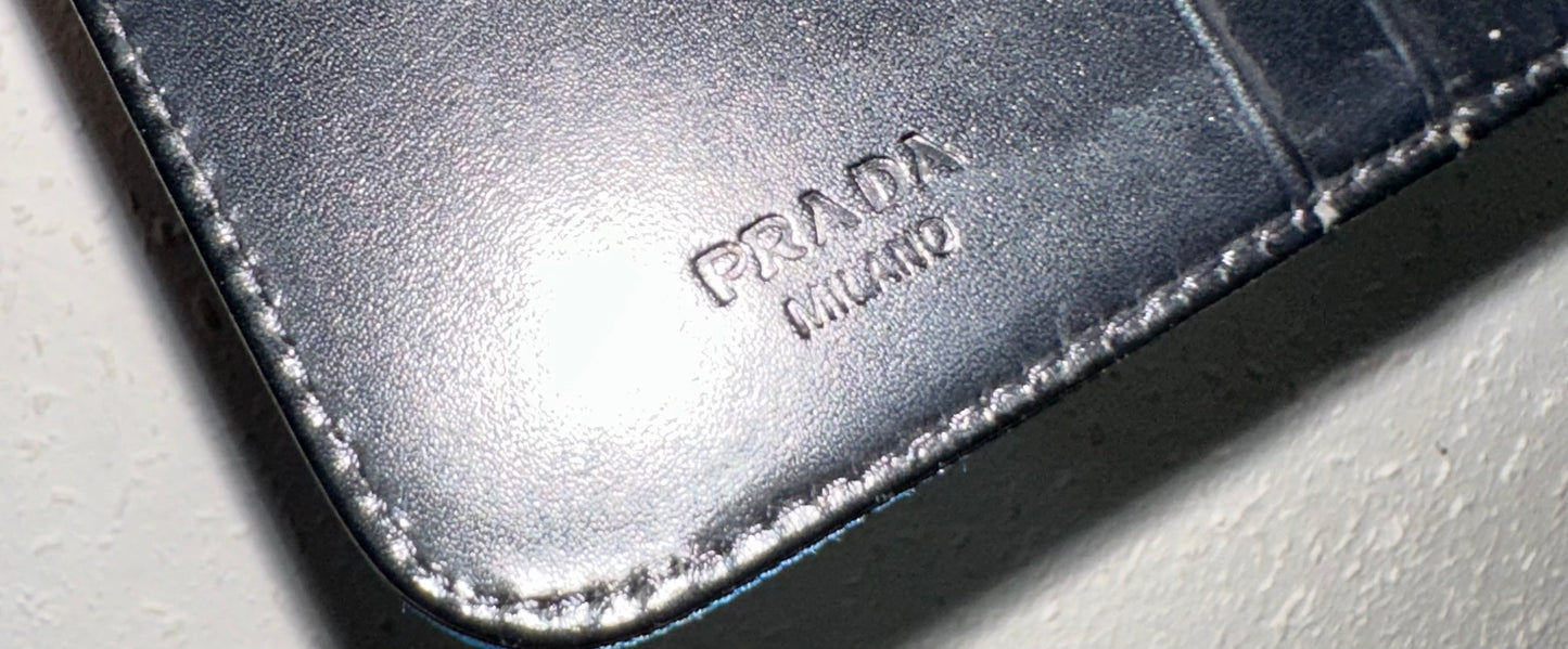 Prada kleine Geldbörse blau