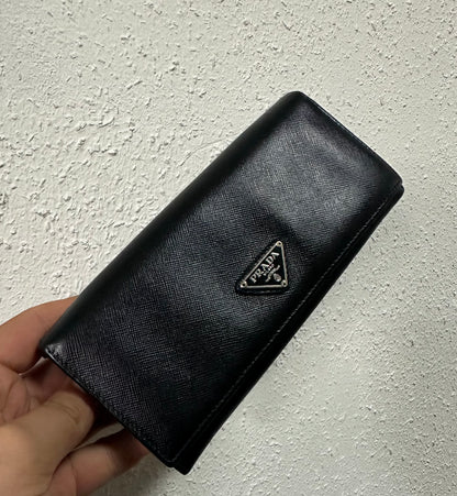 Prada lange Geldbörse schwarz
