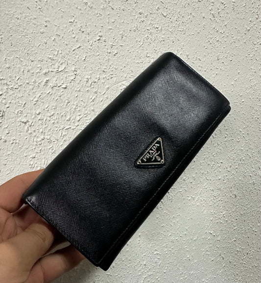 Prada lange Geldbörse schwarz