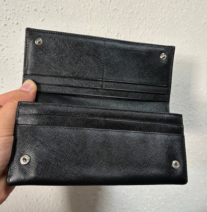Prada lange Geldbörse schwarz