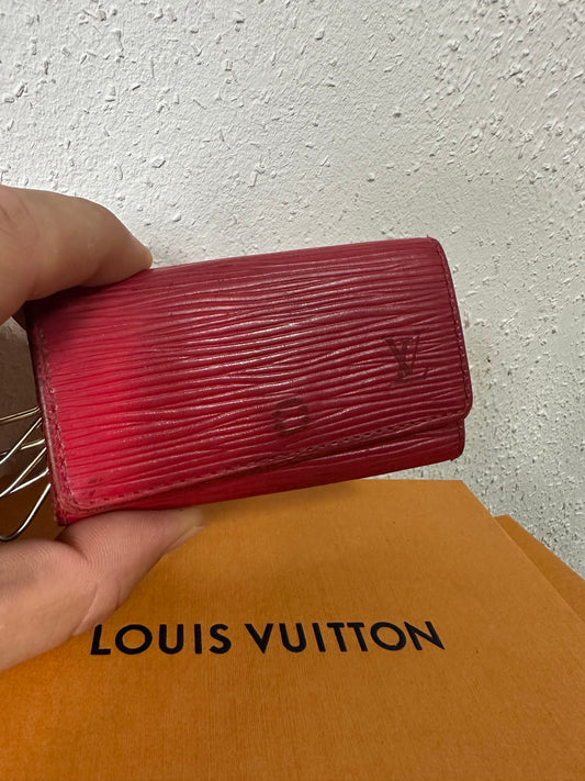Louis Vuitton Schlüsseletui Epi Leder rot