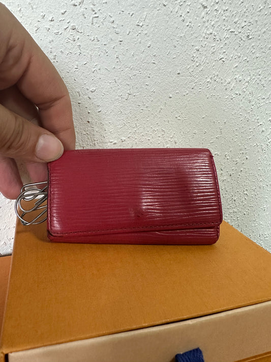 Louis Vuitton Epi Schlüsseletui rot
