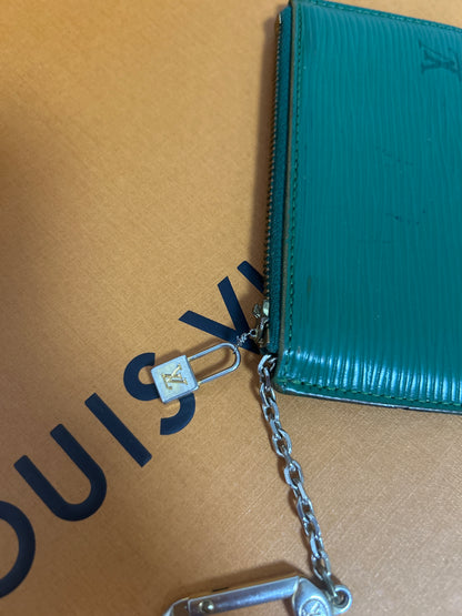 Louis Vuitton Schlüsseletui Epi Leder Grün
